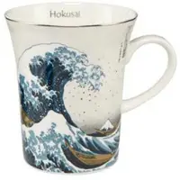 Goebel - Katsushika Hokusai | Koffie / Thee Mok De golf - zilver | Beker - porselein - 400ml - 2 stuks