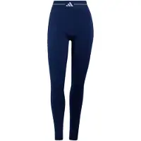 Adidas Sportbroek 'Hyperglam Colour Block Full Length' donkerblauw / wit