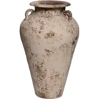 Ptmd Robena Cream Ceramic Rough Antique Jar Pot S