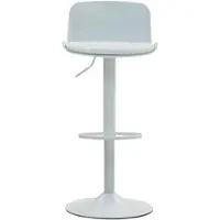 STILVORA Barkruk - Set Van 2 - Verstelbaar Draaibaar - Ergonomische Rugleuning - Voor Keuken En Bar - Metaal Wit