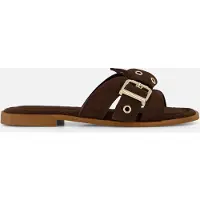 Linea Zeta Slippers bruin Suède Maat 36