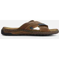 Outfielder Slippers Cognac bruin Leer Maat 42