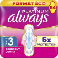 Always Platinum Day & Night - maat 3 - Maandverband Met Vleugels - 64 stuks