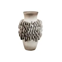 Ptmd Wina Beige Ceramic Vase With Round Scales High L