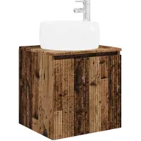 vidaXL Wandgemonteerde wastafel van een meubel Oud hout