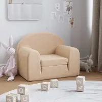 Prolenta Maison Exclusive - Kinderslaapbank, crème kleur, zachte pluche stof