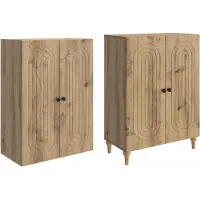 vidaXL Kast Set 2 st Bewerkt hout