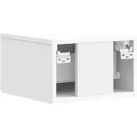 vidaXL Muurbevestigde Nachttafel 2 st Hoogglans Wit 49 x 34,5 x 20 cm