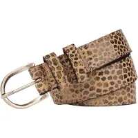 Legend leren riem met panterprint bruin female | Maat: 80