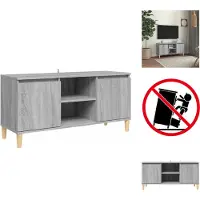 vidaXL Tv-meubel - Tv-meubelen - Stereokast - Televisiemeubel - Tv-meubel met houten poten 103,5x35x50 cm grijs sonoma eiken