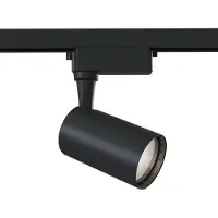 Maytoni Vuoro 1-fas systeem, LED-stroomrailarmatuur, 6W, 3000K, zwart, 90Ra, Ø5,8cm, warm wit