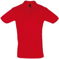 Sol Heren Perfect Pique Korte Mouw Poloshirt (Rood)