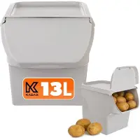 Kadax Keukencontainer met deksel Salice 13L wit