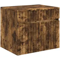 vidaXL Wand Gemonteerde Badkamerkast Gerookt eiken 59 x 44,5 x 50 cm