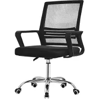 ML-Design Ergonomische bureaustoel, zwart, in hoogte verstelbare bureaustoel met armleuningen, wielen, computerstoel 360° draaibare stoel gaming stoel