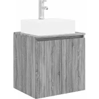 vidaXL Wastafel met wandmontage, grijs Sonoma, 49,5 x 41 x 62,5 cm