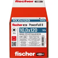 Fischer 562944 FPF II CTF 10,0 x 120 BC 50 Houtschroef 10 mm 120 mm TX Staal Galvanisch verzinkt 50 stuk(s)