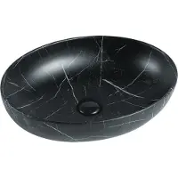 Mexen Orsola opbouwwastafel 52 x 39 cm, zwarte steen - 21365271