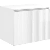 vidaXL Wandgemonteerde Badkamerkast Hoogglans Wit 62,5 x 44,5 x 50 cm