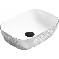 Mexen Rita opbouw-wastafel 45 x 32 cm, wit/zilver - 21084555