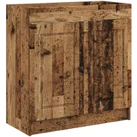 vidaXL Badkamer onder Wastafel Kast Oud hout 56 x 37,5 x 81 cm