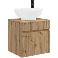 vidaXL Wandgemonteerde wastafelmeubel in artisan-eikenhout