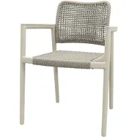 Van der Garde Tuinmeubelen Moretti rope stapelbare dining tuinstoel - Mokka