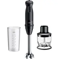 Braun MultiQuick 3 MQ30201M, staafmixer, 0,6 liter, 900 watt, zwart, satijnstalen afwerking
