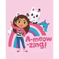 Procos Gabby's Dollhouse fleece deken a meow-zing 100x150 cm