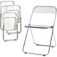 En.casa Klapstoel set van 4 Pornainen 74x46x47 cm transparant []