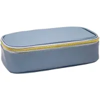 Soho - Luxe Etui Bakmodel XL - Pennenzak - Penetui - Voorzien van dubbelvak - Met interne organizer - 24x12cm - GB ELARA - Blauw
