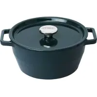 Pyrex Round casserole dish - - Slow Cook - 24 cm - Cast iron - Deep Blue