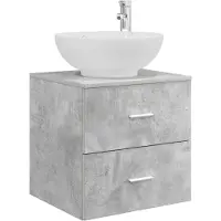 vidaXL Wandgemonteerde wastafelmeubel Betongrijs 49,5 x 44,5 x 66,5 cm