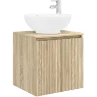 Syfax Wandgemonteerde wastafelmeubel Sonoma Eiken 49,5 x 44,5 x 65 cm