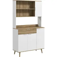 HOMCOM Keukenkast - Spaanplaat - 98x39x180cm - Wit
