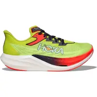 Hoka One One Loopschoen 'ROCKET X 3' neongroen / donkeroranje / zwart