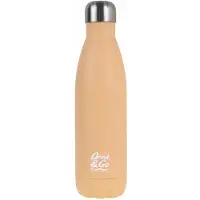 CARUNO Pastel Thermos Fles RVS Oranje 500ml - Houdt Drankjes Warm/Koud