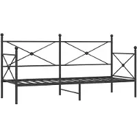 vidaXL Slaapbank zonder matras 75x190 cm staal zwart