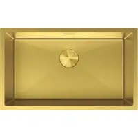 Mexen Trixo roestvrijstalen spoelbak 1-komor 750 x 440 , goud - 6415751000-55