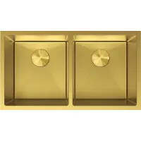 Mexen Binox stalen gootsteen 2-kamerig 800 x 450 , goud - 6421802000-55