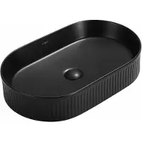 Mexen Grovo opbouw waskom geribbeld 49 x 31 cm, zwart mat - 22304985