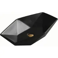 Mexen Elena opzetwastafel 63 x 41 cm, zwart mat - 21476385