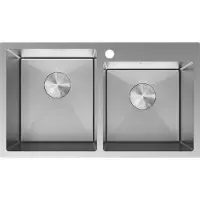 Mexen Xorin roestvrijstalen spoelbak 2-kamer 780 x 450 , inox - 6441782000-01