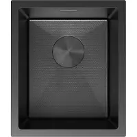 Mexen Trixo roestvrijstalen spoelbak 1-komorig 370 x 440 , zwart HC - 6412371000-70HC