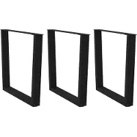 vidaXL Eettafelpoten 3 st V-vormig 80x(72-73,3) cm staal zwart