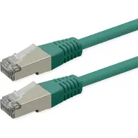 Roline patchkabel Cat.6 (klasse E), PoE, S/FTP (PiMF), groen, 15 m