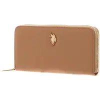 U.S. POLO ASSN. portemonnee Jones Zip Around Wallet Camel Lichtbruin
