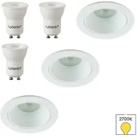 Lybardo - Inbouwspots 3-pack - Kantelbaar + LED Spot 2.4W - Warmwit Licht
