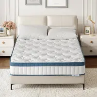 Tribesigns Pocketveringmatras - Matras 180x200 - 25cm dik - Binnenveringmatras met Gel-Traagschuim - met Oeko TEX Certificaat - 7 Zone Orthopedisch Matras - Pocketveringmatras Gemiddelde Hardheid H3