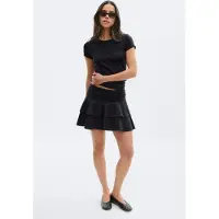 Gina Tricot  - Mini frill skirt - Volantrokken - Zwart - S - Dames